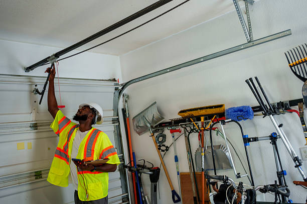 Professional Garage Door Roller Replacement technician working in Chevy Chase Heights, PA